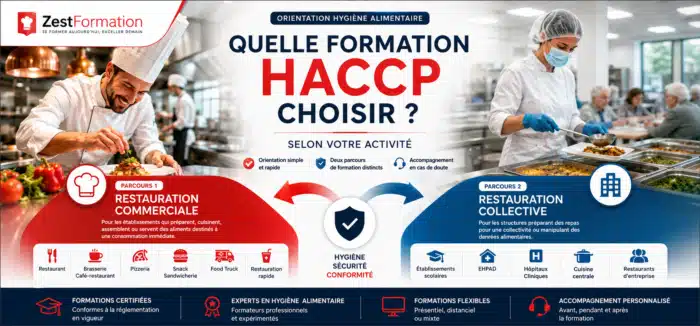 Quelle formation HACCP choisir selon votre activité : restauration commerciale ou restauration collective – ZESTFORMATION