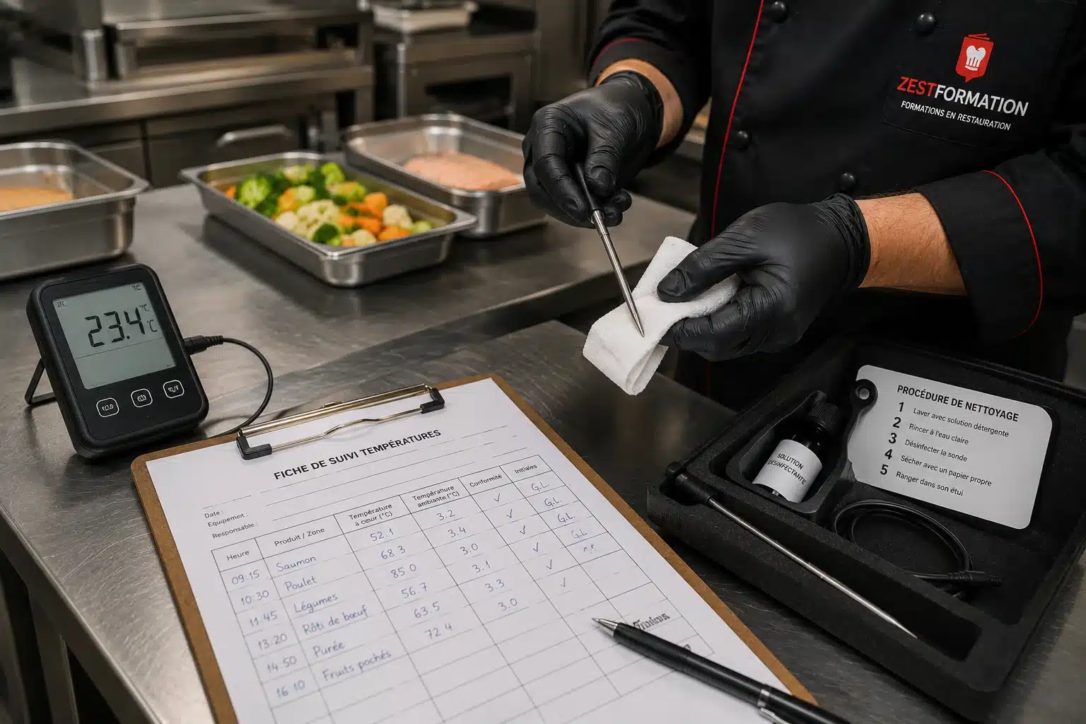 Contrôle sanitaire et traçabilité – Cuisson Basse Température Contrôle sanitaire et traçabilité des températures en cuisson basse température