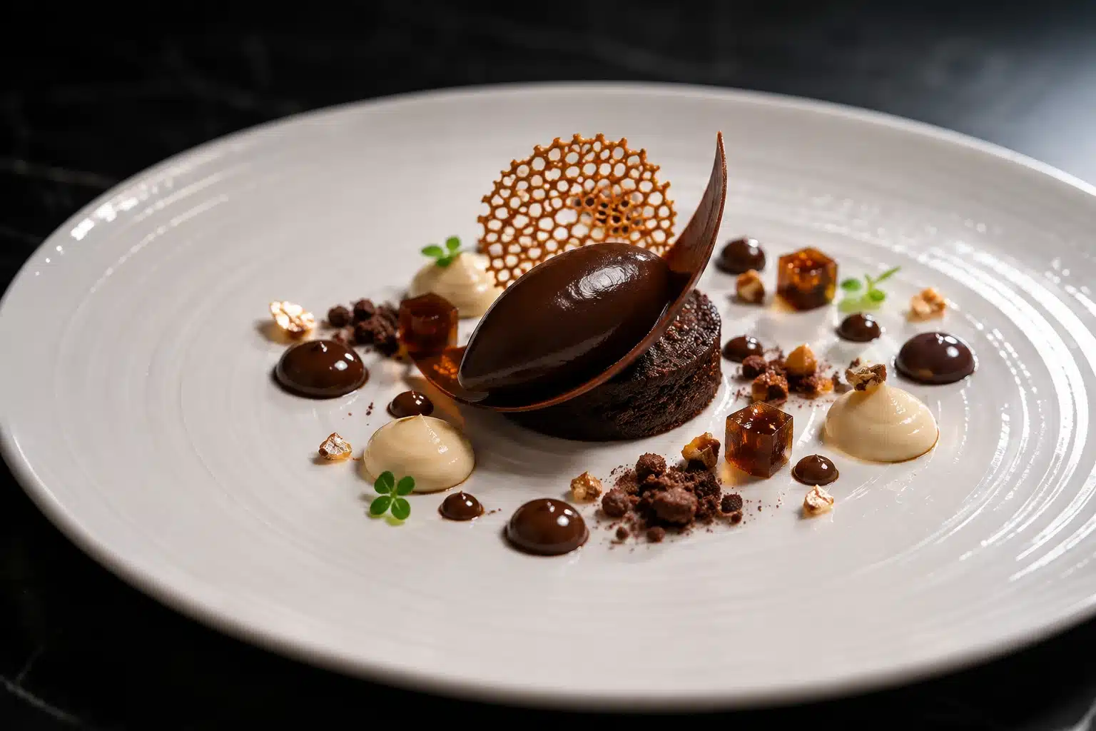 Dressage professionnel d’un dessert à l’assiette – Formation Desserts de Restaurant ZESTFORMATION