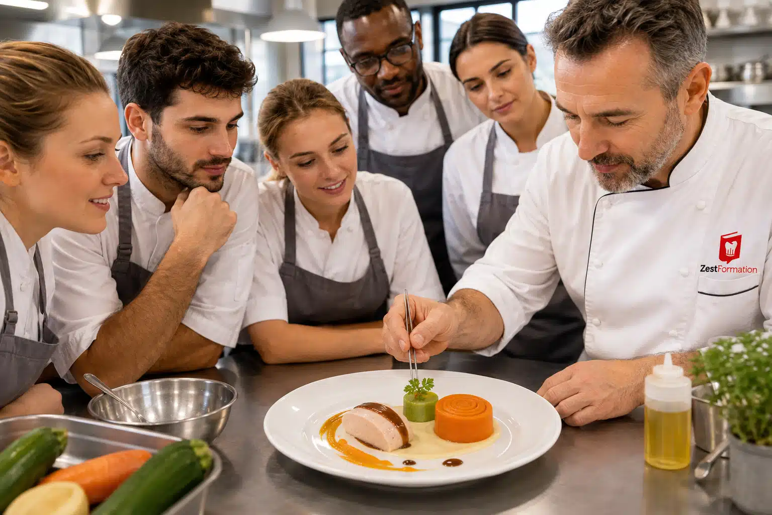 Formation textures modifiées avec atelier pratique sur les mixés, textures lisses et aliments reconstitués