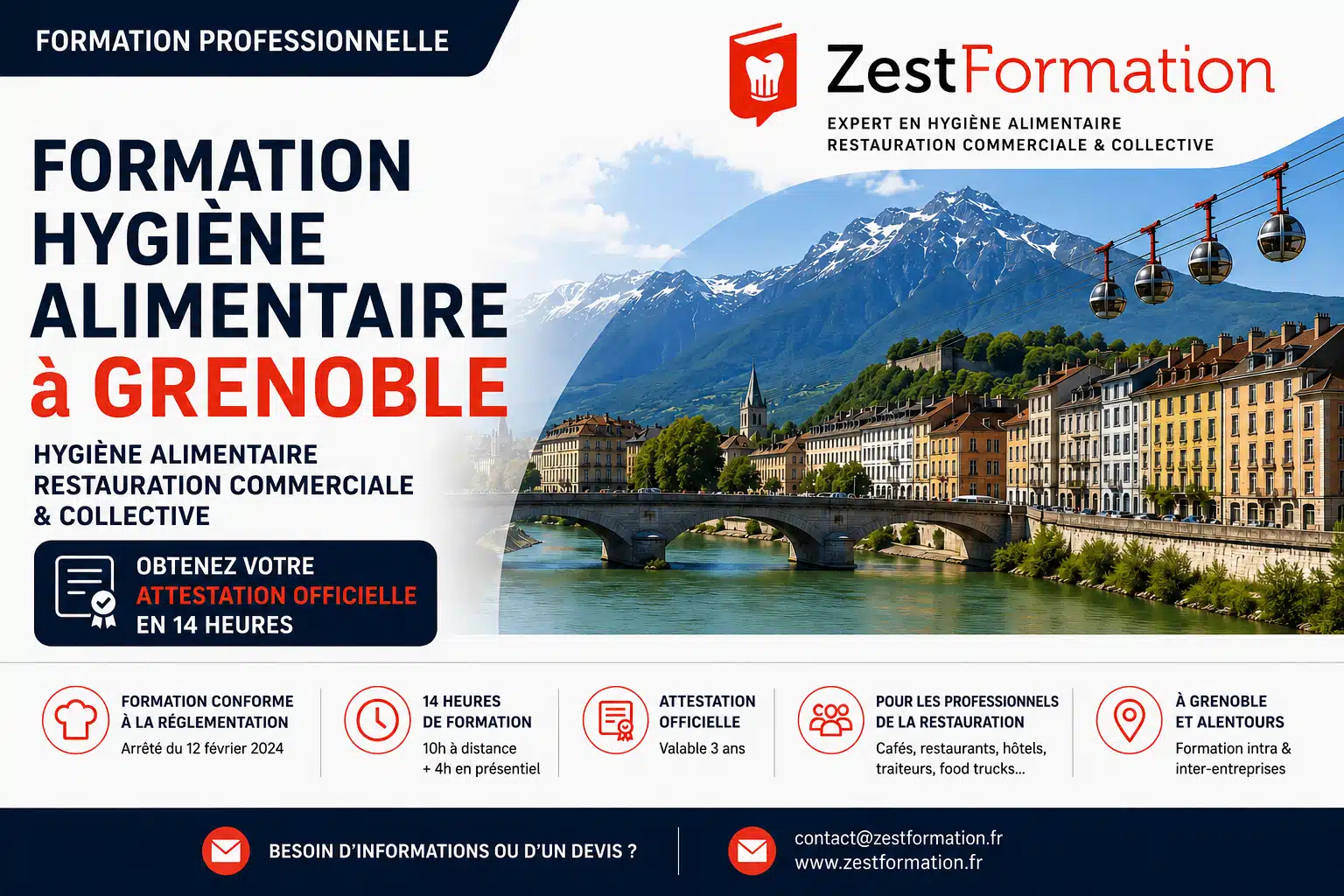 Formation Hygiène Alimentaire à Grenoble - ZESTFORMATION Formation Hygiène Alimentaire en Restauration Commerciale à Grenoble - ZESTFORMATION