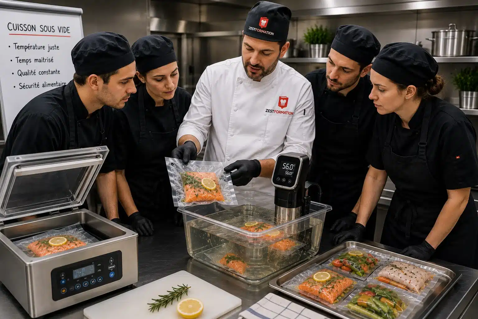 Mise en situation formation cuisson sous vide à juste température – ZESTFORMATION