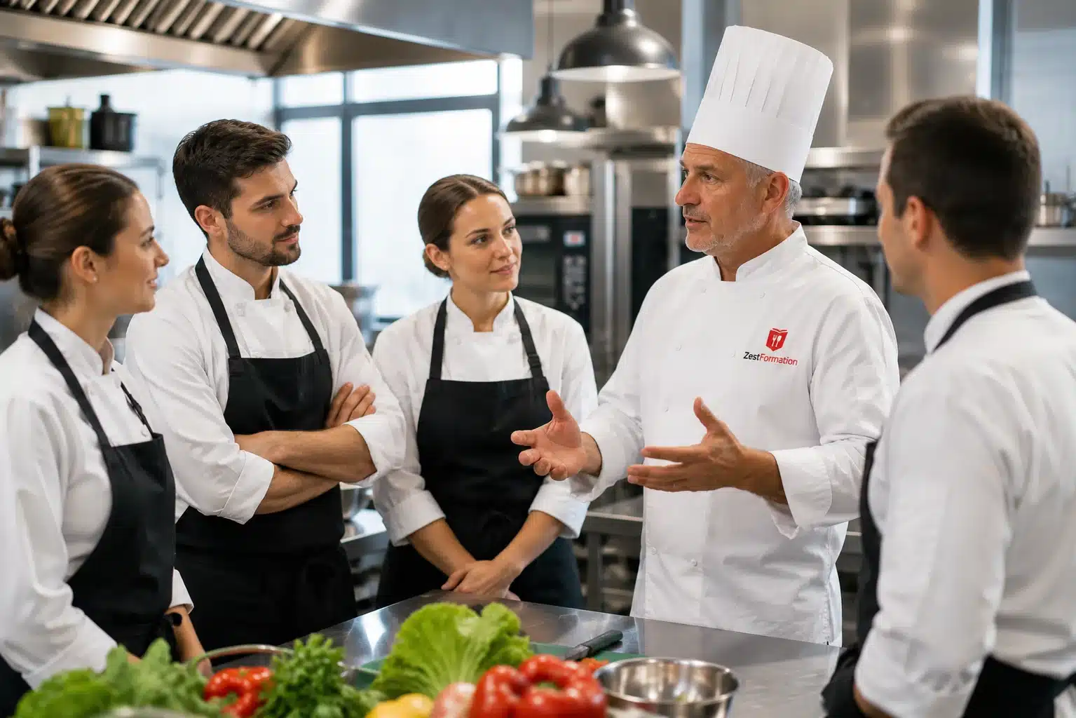 Formateur ZESTFORMATION avec une équipe professionnelle en formation HACCP
