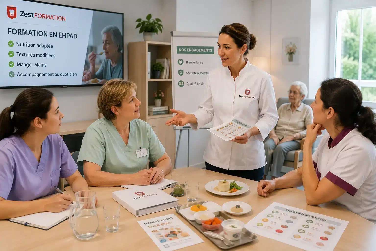 Formation professionnelle en EHPAD ZESTFORMATION autour de l'alimentation et du service aux résidents