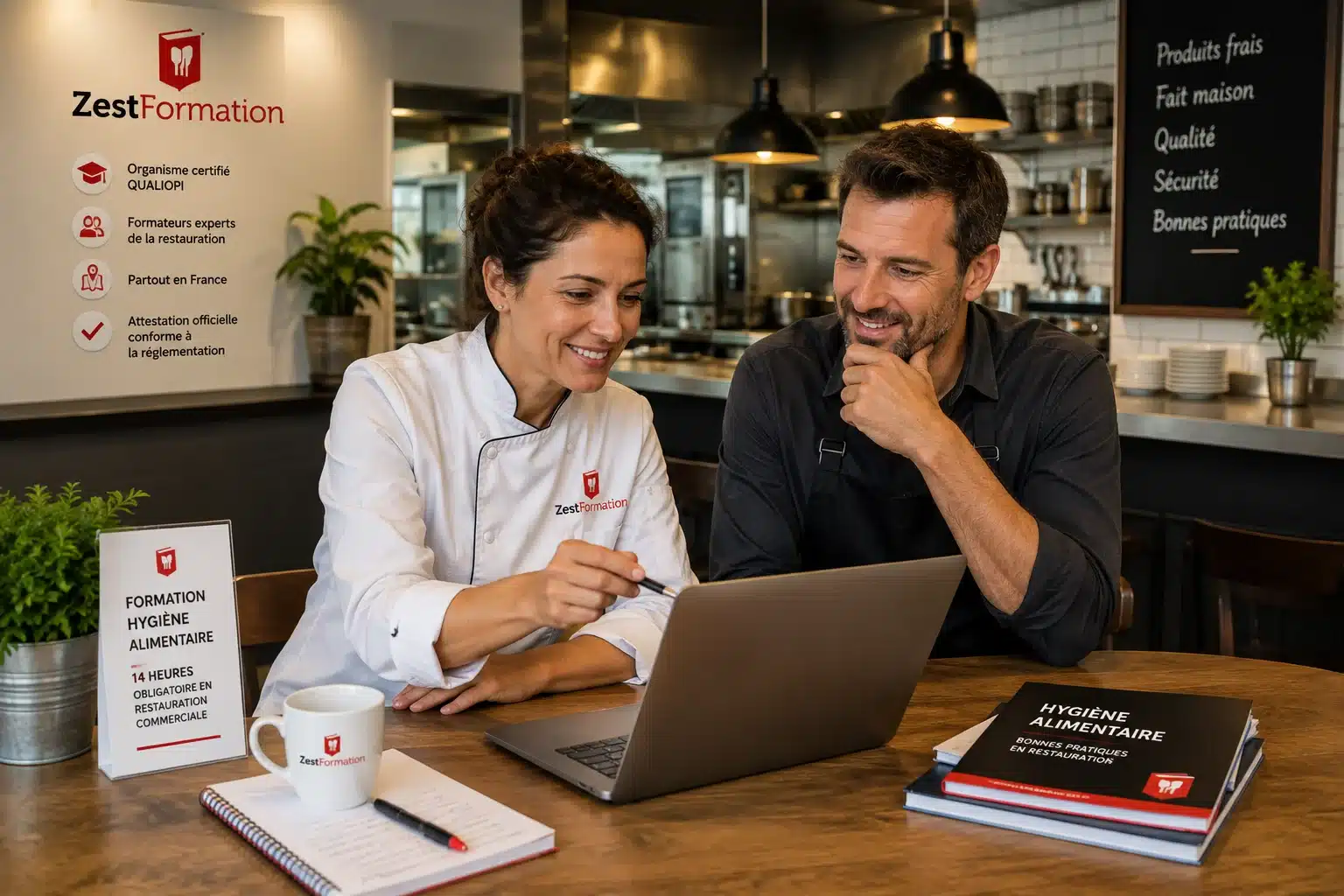 Restaurateur accompagné pour son inscription à une formation Hygiène Alimentaire ZESTFORMATION