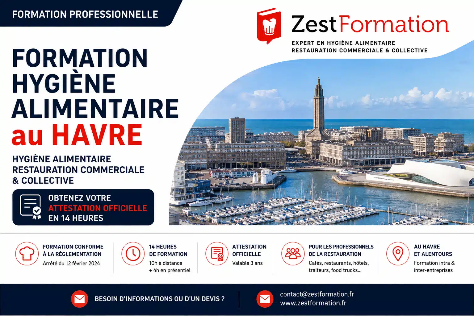 Formation Hygiène Alimentaire au Havre - ZESTFORMATION Formation Hygiène Alimentaire en Restauration Commerciale au Havre - ZESTFORMATION