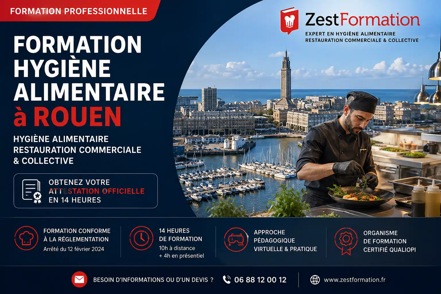 Formation Hygiène Alimentaire à Rouen - ZESTFORMATION Formation Hygiène Alimentaire en Restauration Commerciale à Rouen - ZESTFORMATION