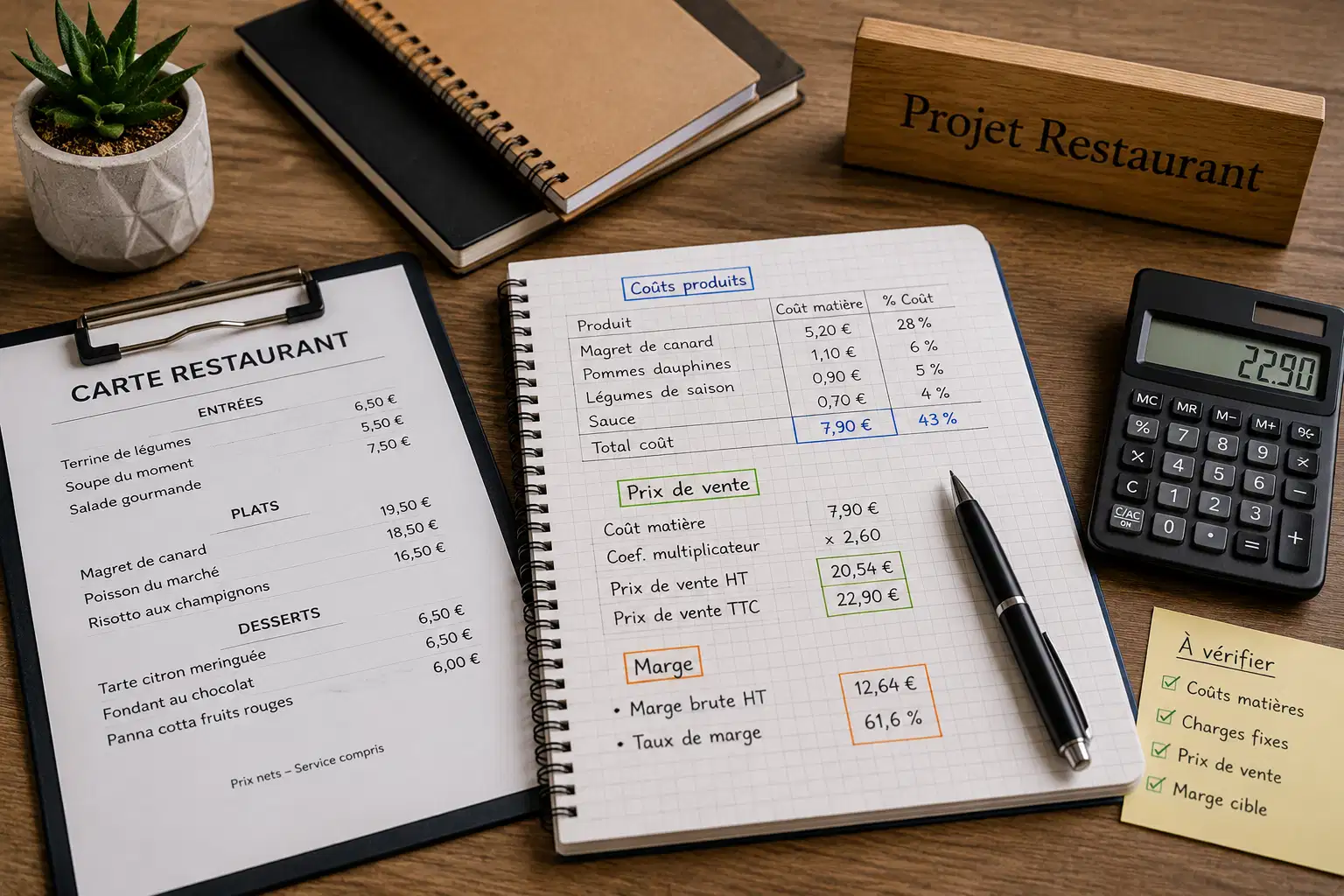 Formation ouvrir un restaurant – calcul des coûts, prix de vente et marges
