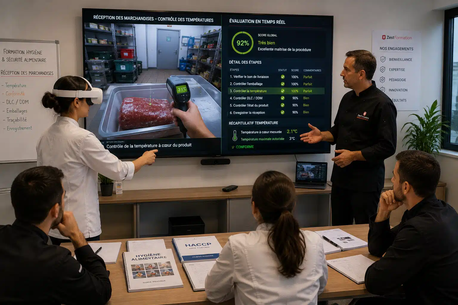Formation HACCP en réalité virtuelle avec mise en situation et évaluation des stagiaires
