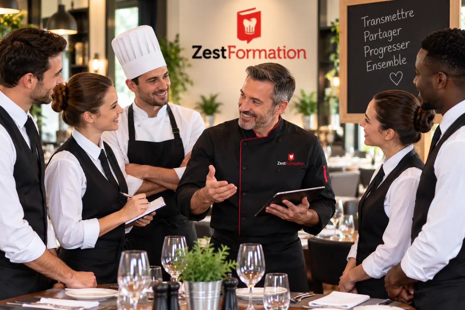 Intervenant ZESTFORMATION échangeant avec plusieurs professionnels