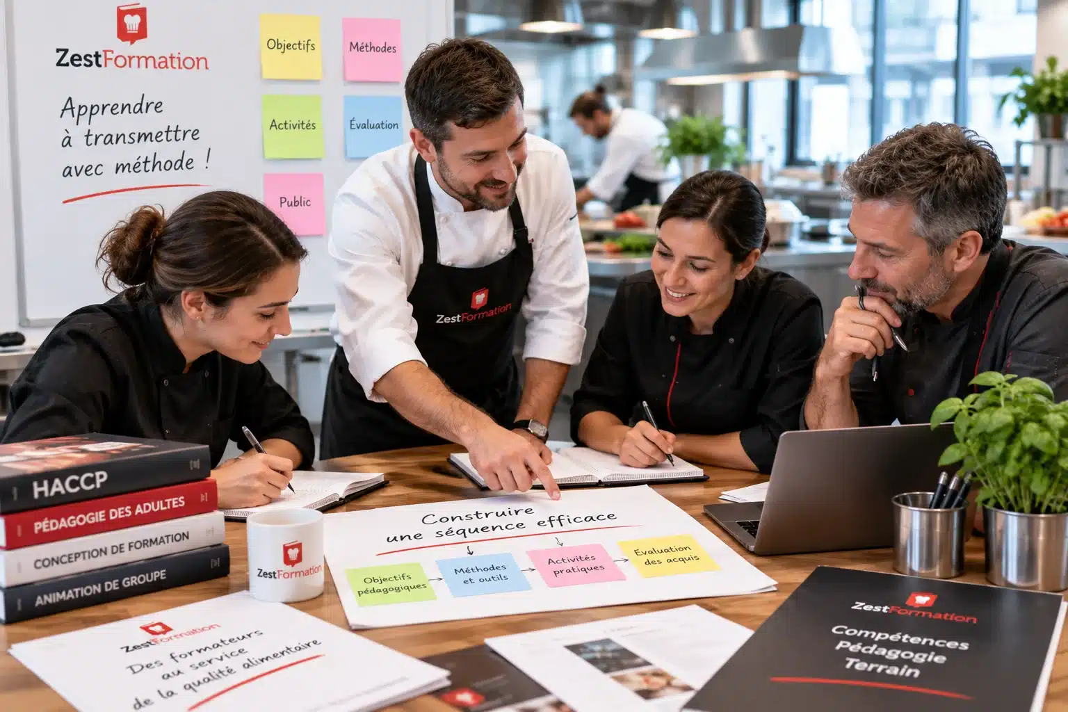 Animation participative lors d’une formation de formateur HACCP en restauration