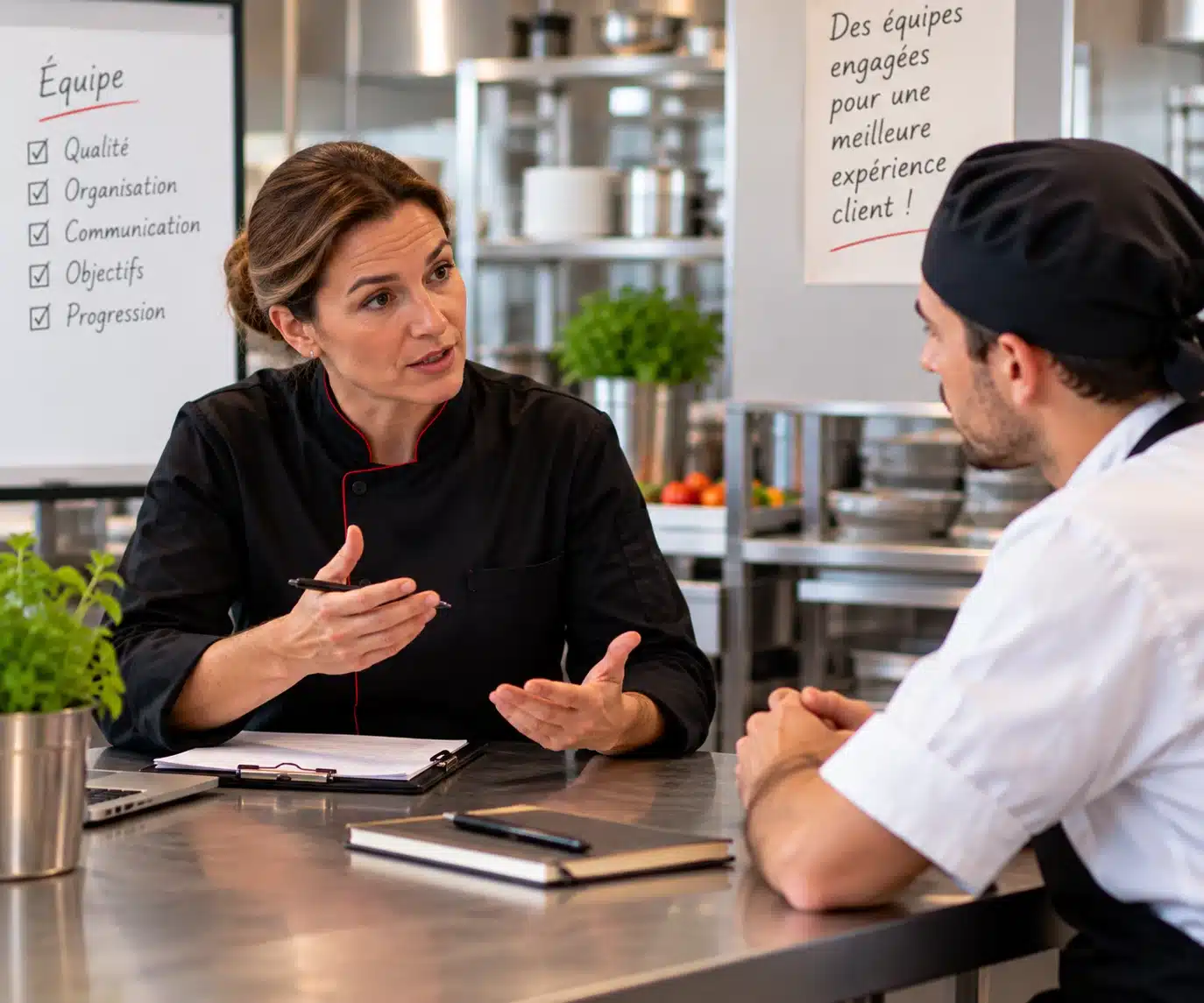Management restauration – Entretien de régulation Entretien de régulation entre une responsable et un collaborateur