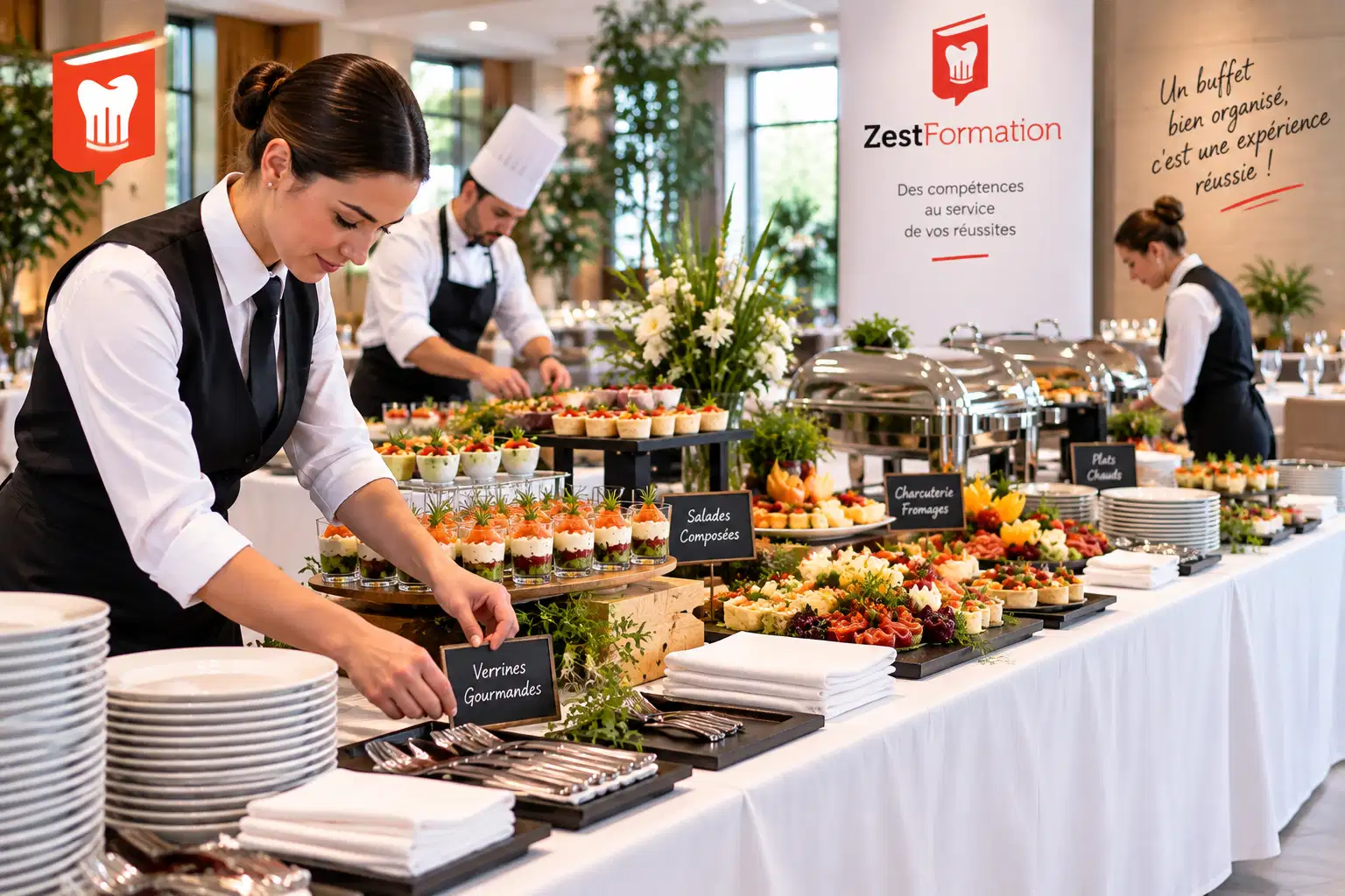 Organisation et mise en place d’un buffet professionnel