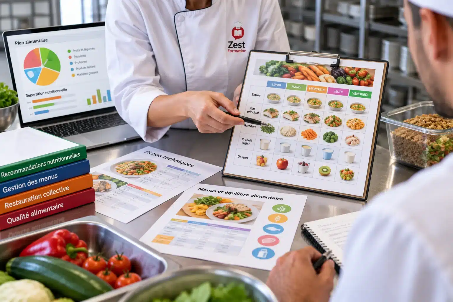 Construction d’un plan alimentaire et de menus en restauration collective