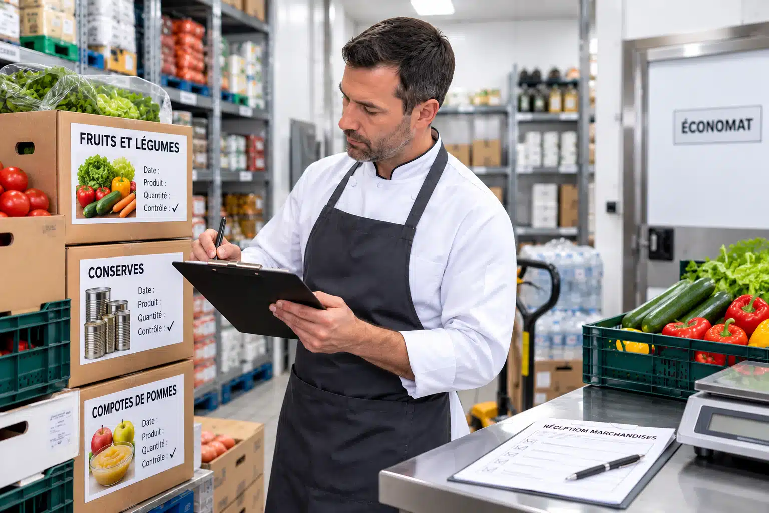 Réception et contrôle des marchandises en restauration collective