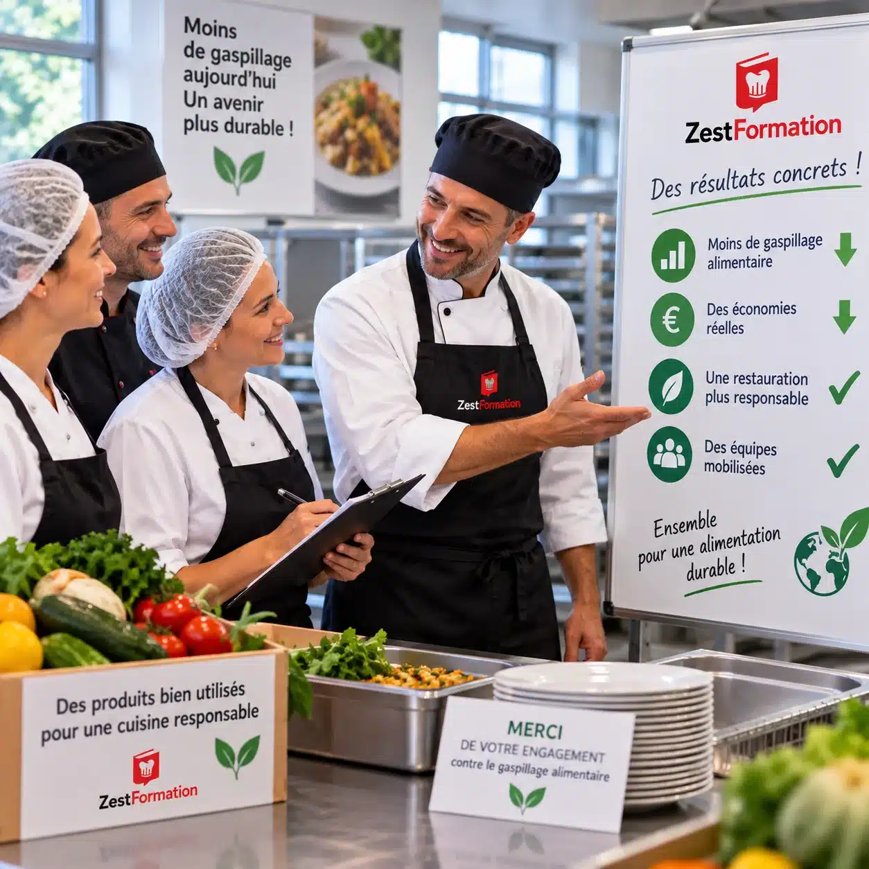 Résultats d’un plan de réduction du gaspillage alimentaire en restauration collective