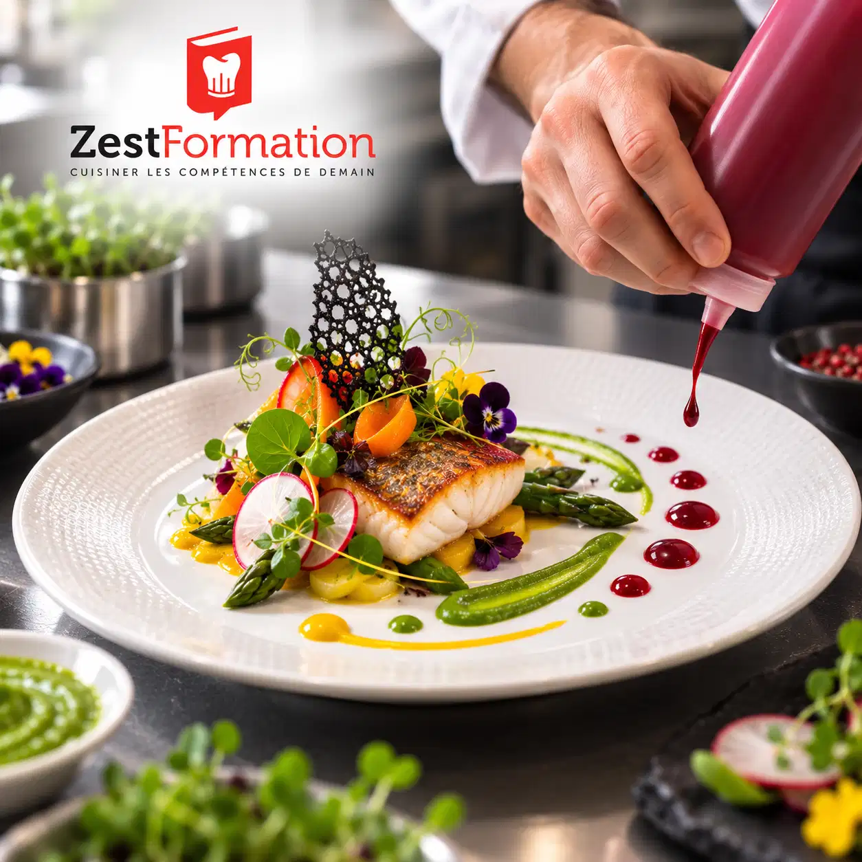 Techniques de décoration et finition d’assiette en cuisine professionnelle